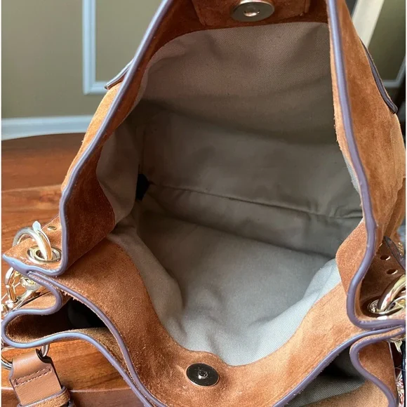 Rebecca Minkoff Whiskey Equestrian 
Darren Studded Suede Leather Shoulder Bag - Picture 15 of 16